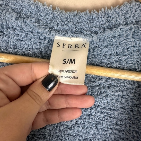 Serra Light Blue Fuzzy Cardigan Size S/M - Picture 6 of 8